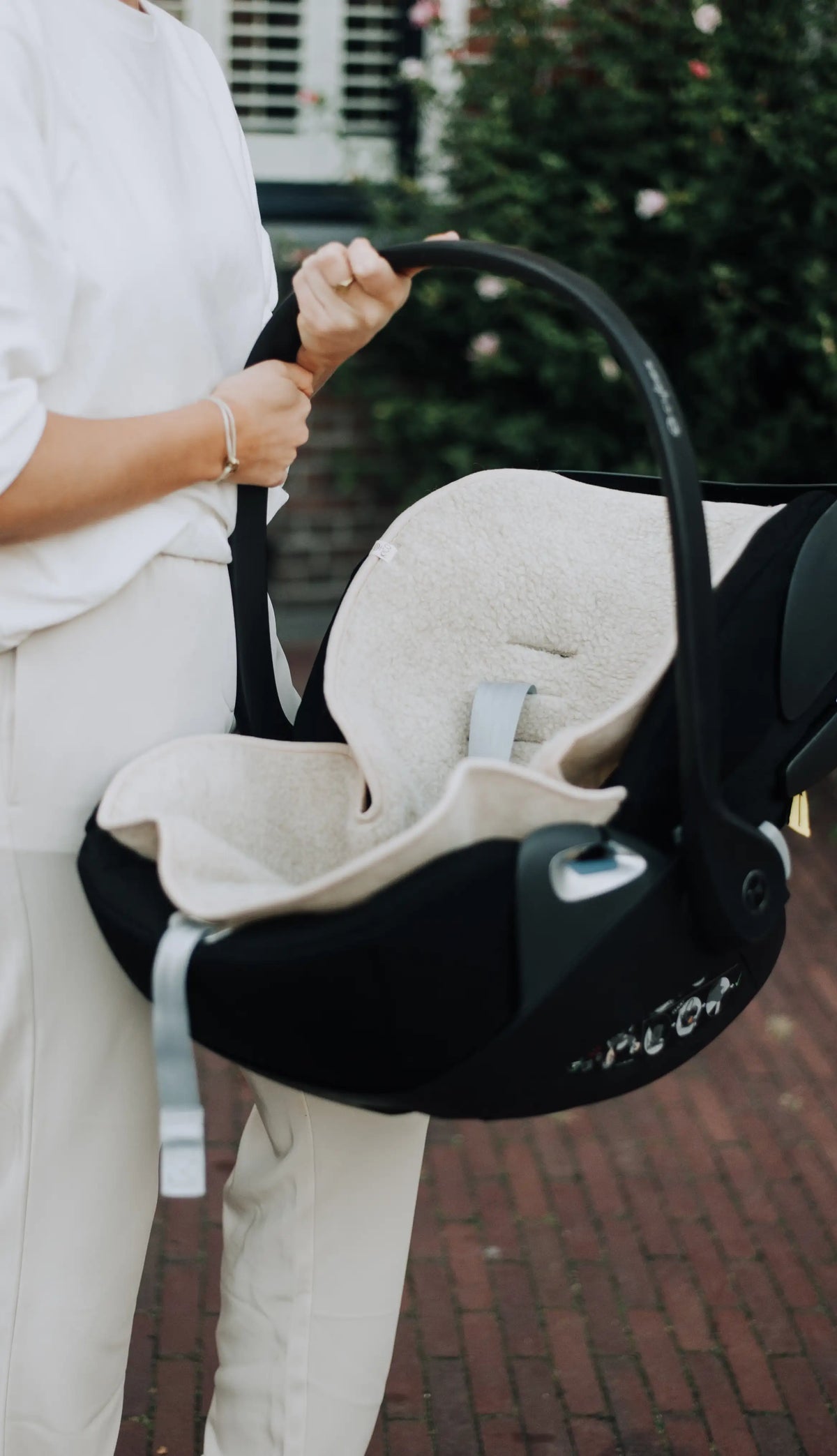 Onderlegger voor buggy of maxi cosi - merinowol