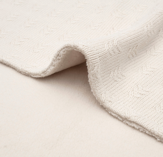 Deken Ledikant Grain Knit - Oatmeal/Velour