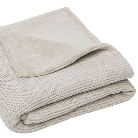Deken Ledikant Basic Knit - Nougat/Fleece