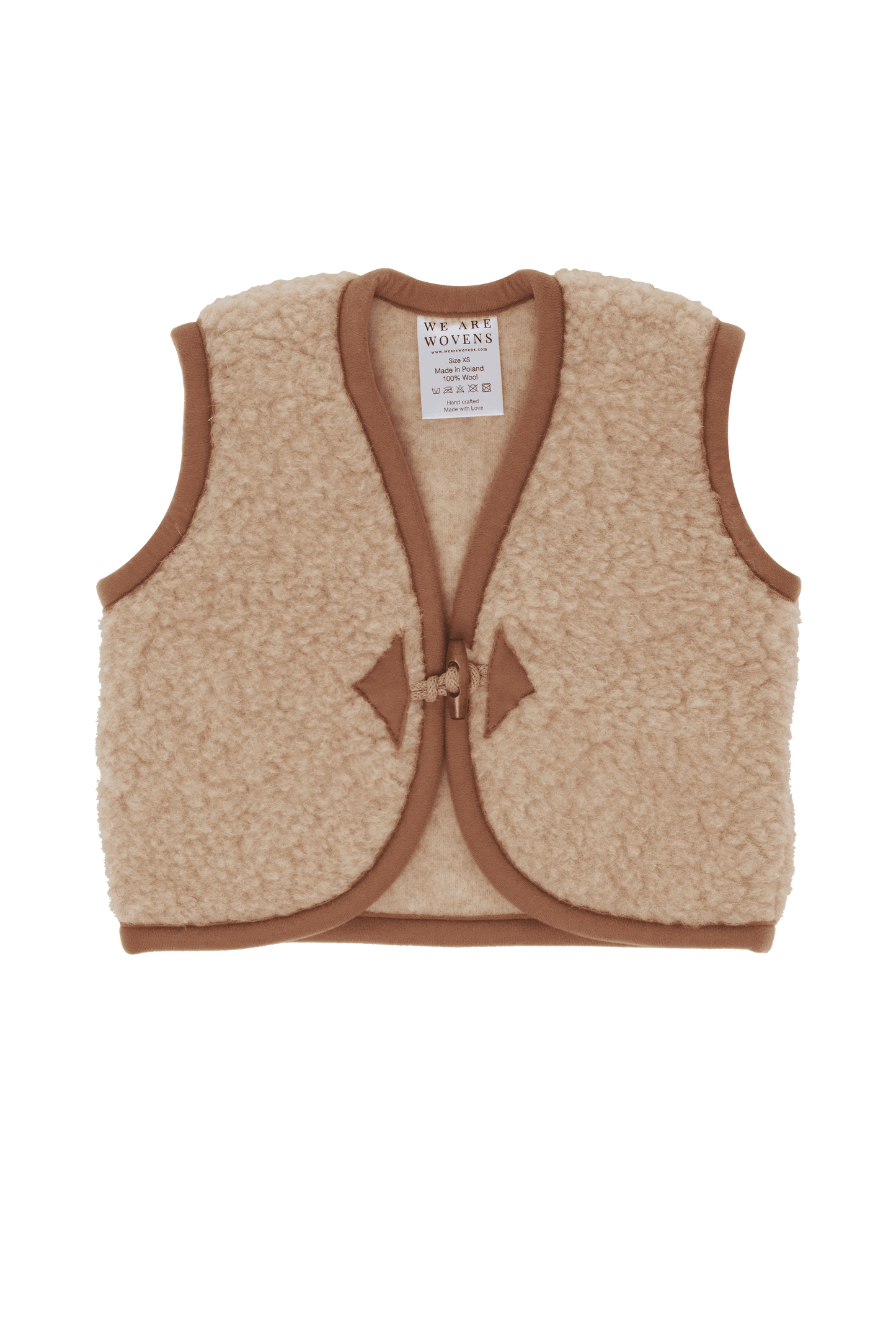 Wollen bodywarmer – Lichtbruin caramel