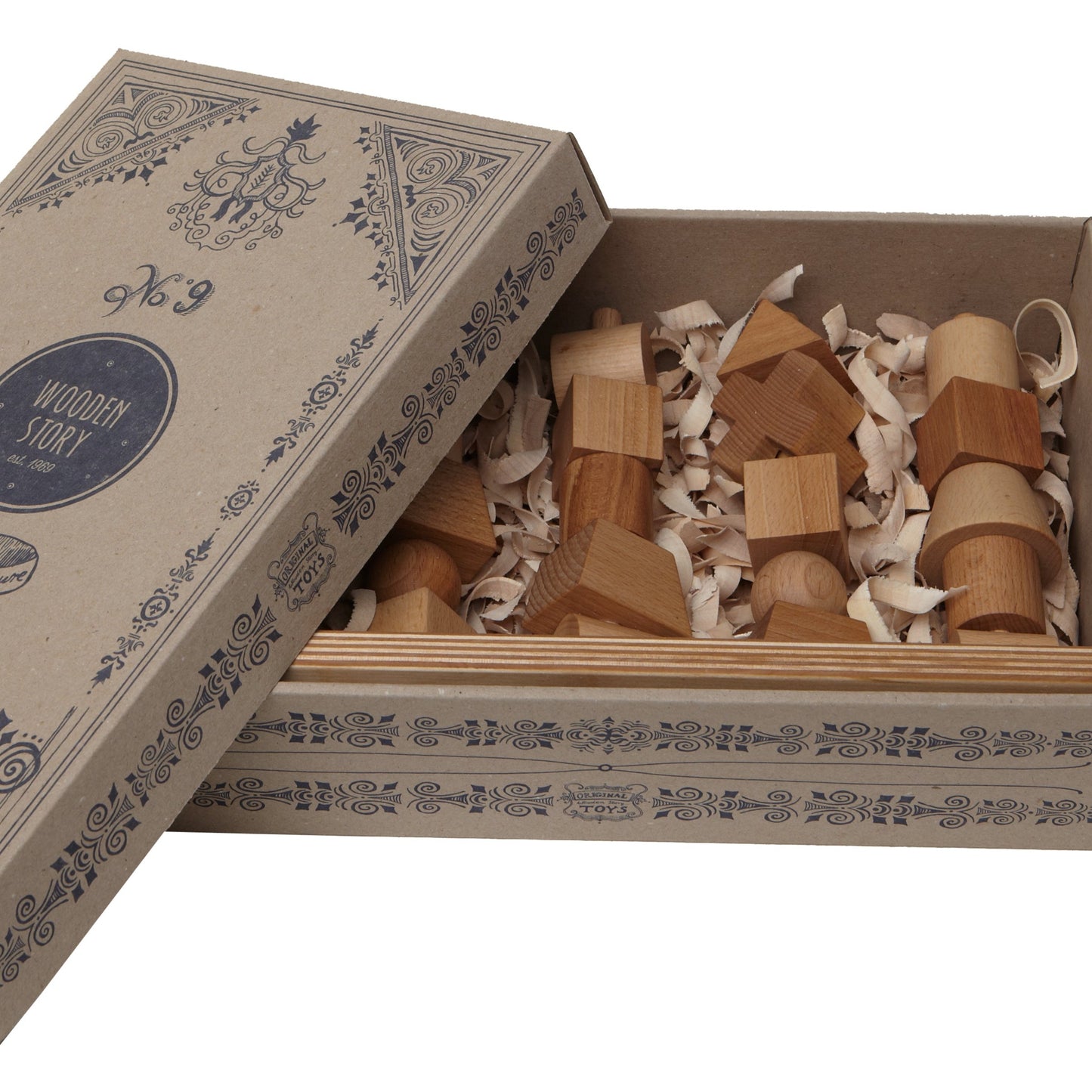 Houten stapelfiguren - naturel