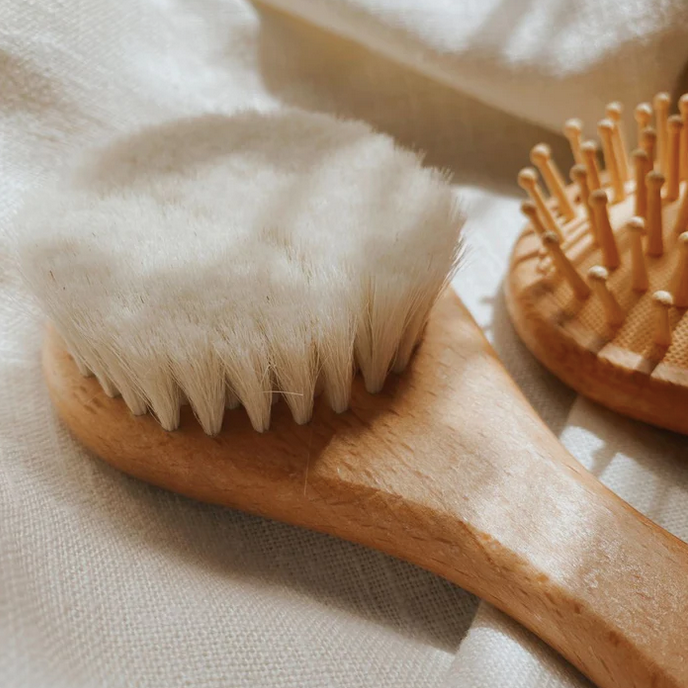 Baby borstelset geitenhaar en beukenhout