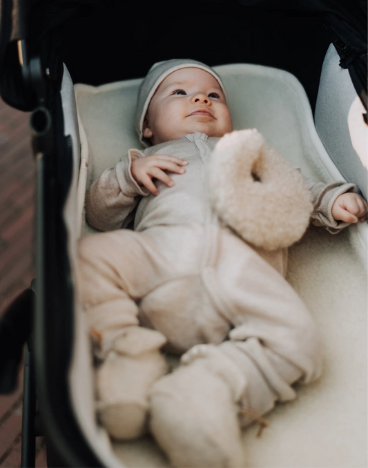 Wollen onderlegger kinderwagen