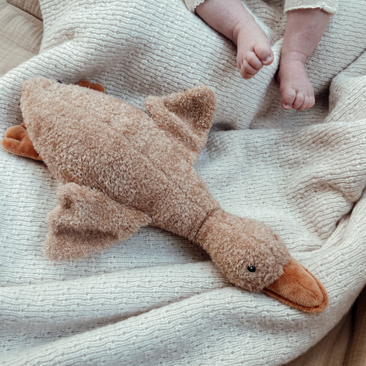 Oplaadbare hartslag knuffeleend Liva (brown)