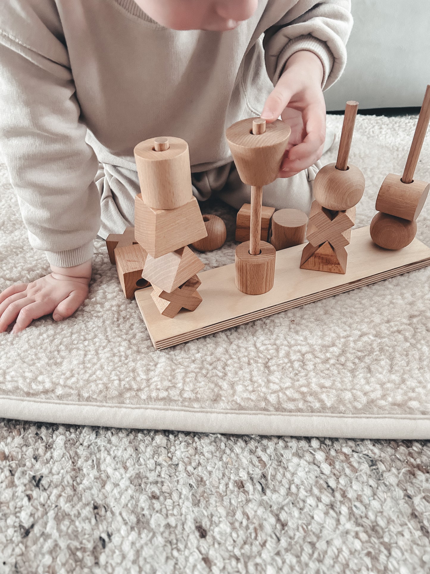 Houten stapelfiguren XL - naturel